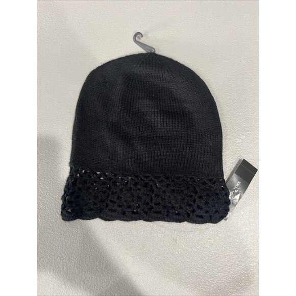 Jones‎ New York Knit Beanie Women's Black - Picture 1 of 5
